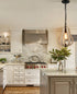 Siena Farmhouse Vintage Wood Pendant Light Distressed White Swag Pendant